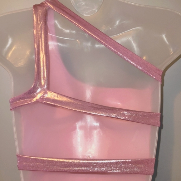 NWT Windsor Size M Pink Metallic Liquid Metal Mini Dress - Picture 4 of 10